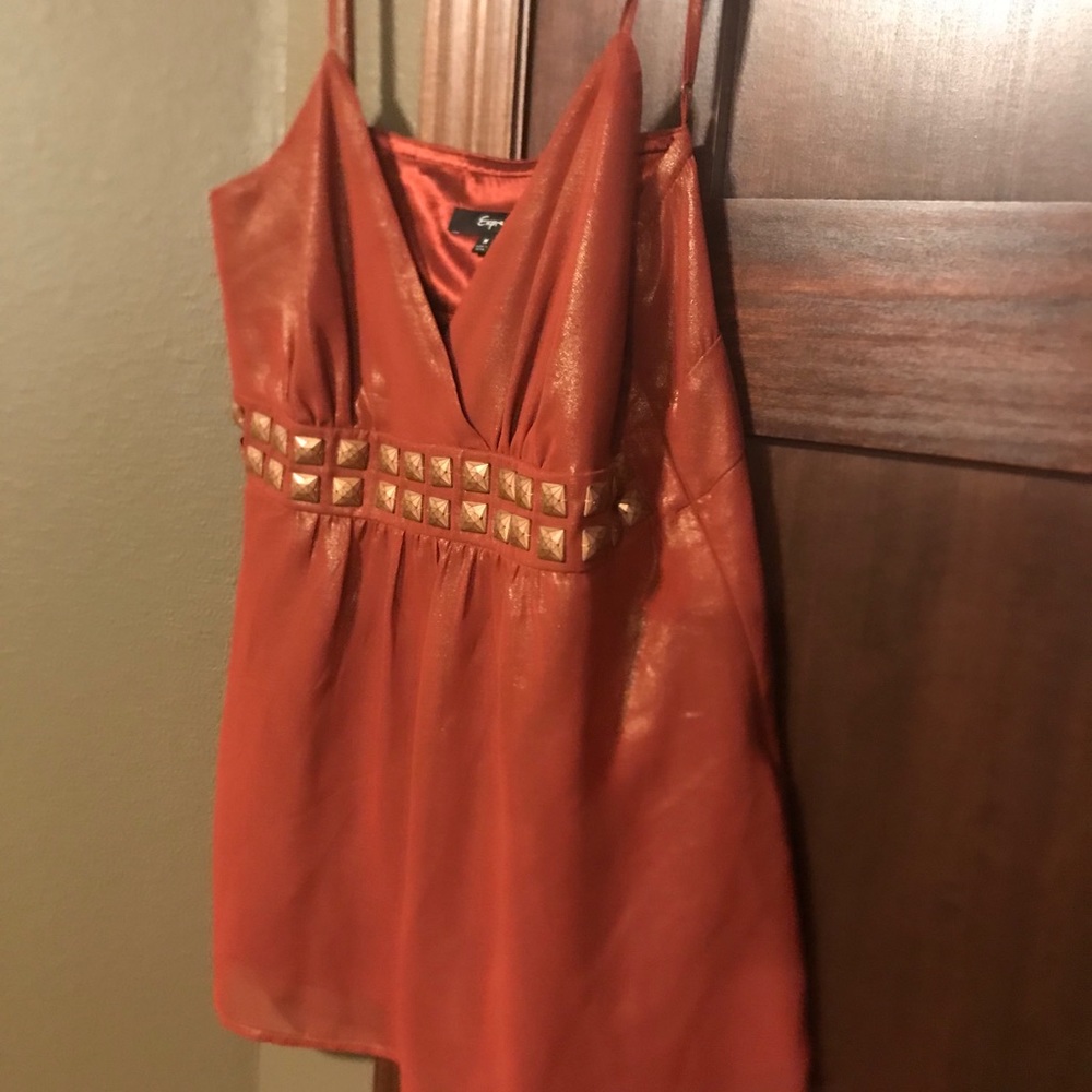 Express top size M magenta red